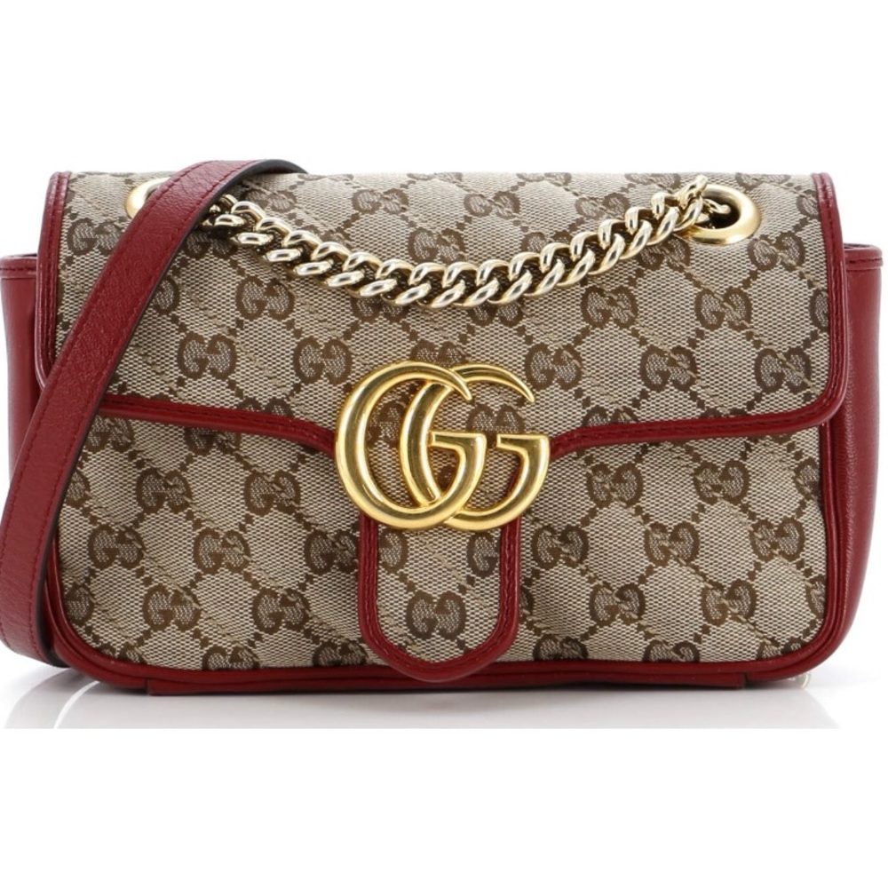 Gucci GG Marmont diagonal quilted flap bag